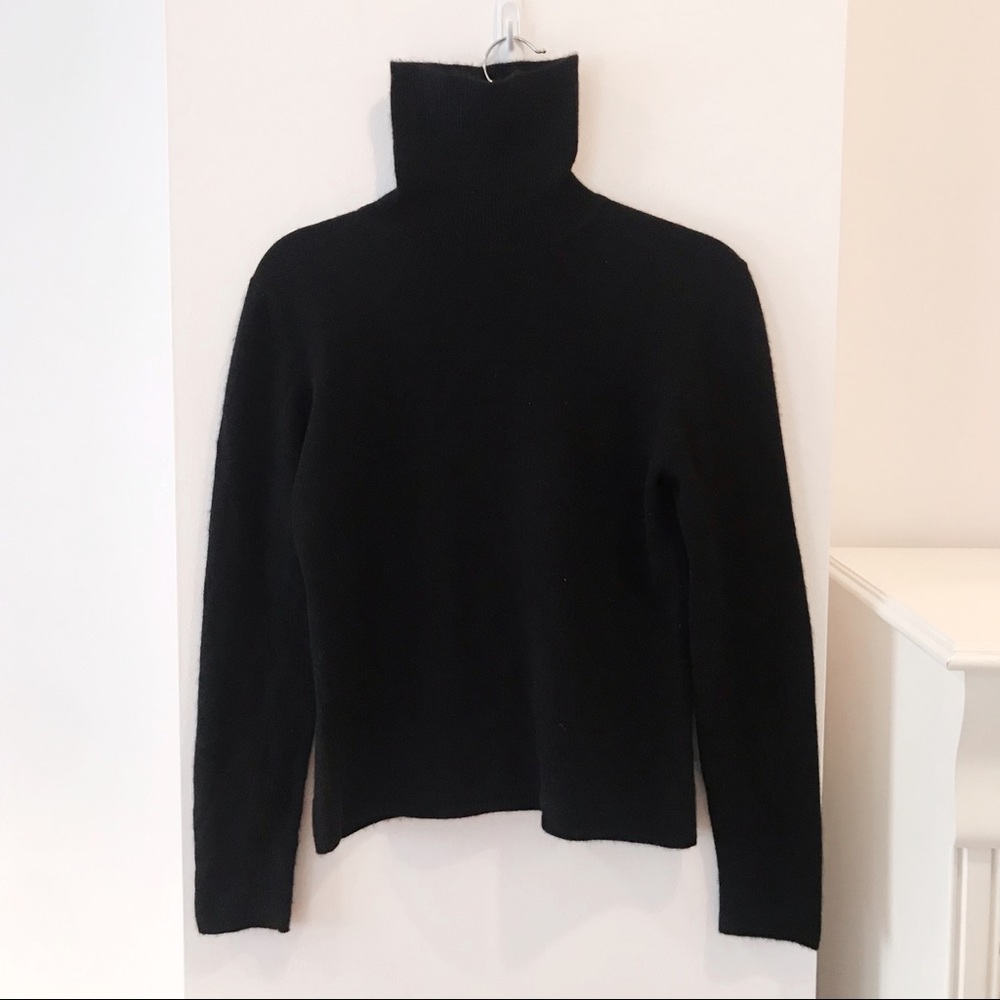Black Cashmere Turtleneck Sweater